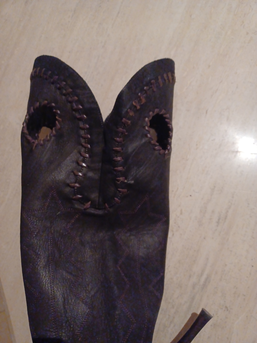 DONALD J PLINER Leather/Calf Hair Leopard Print OTK Stiletto Boots-8.5 - Picture 4 of 7